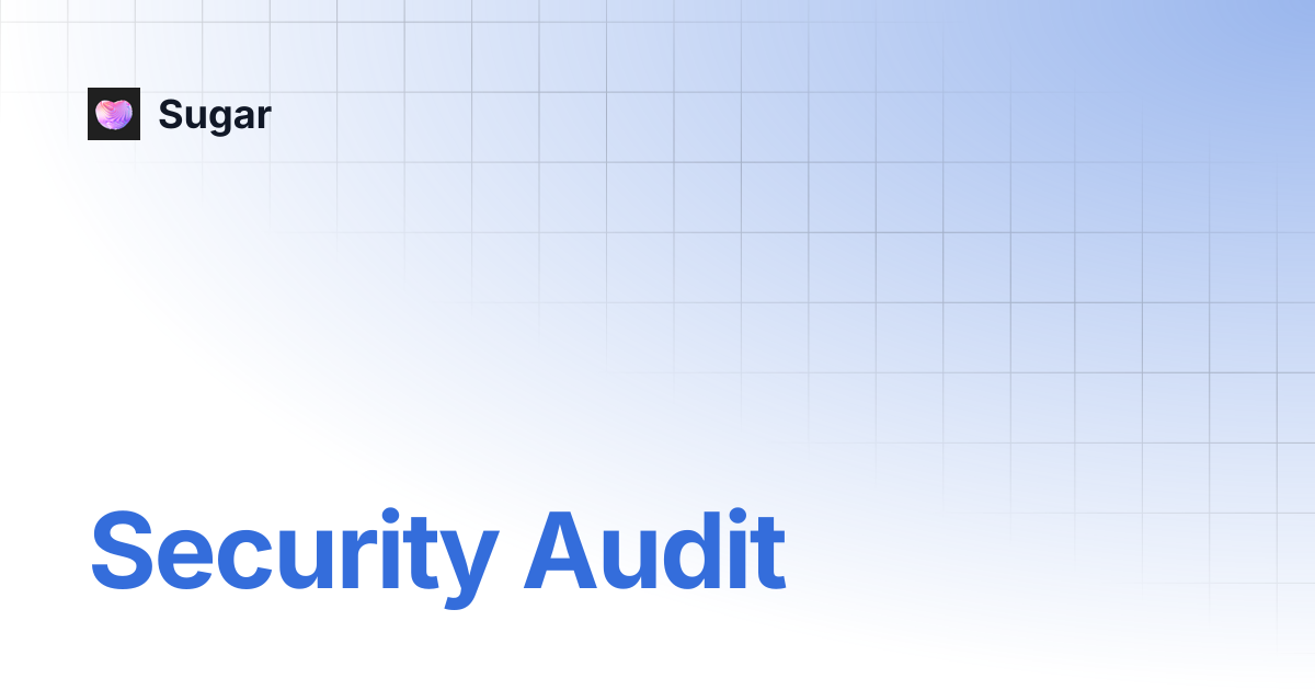 Security Audit Sugar